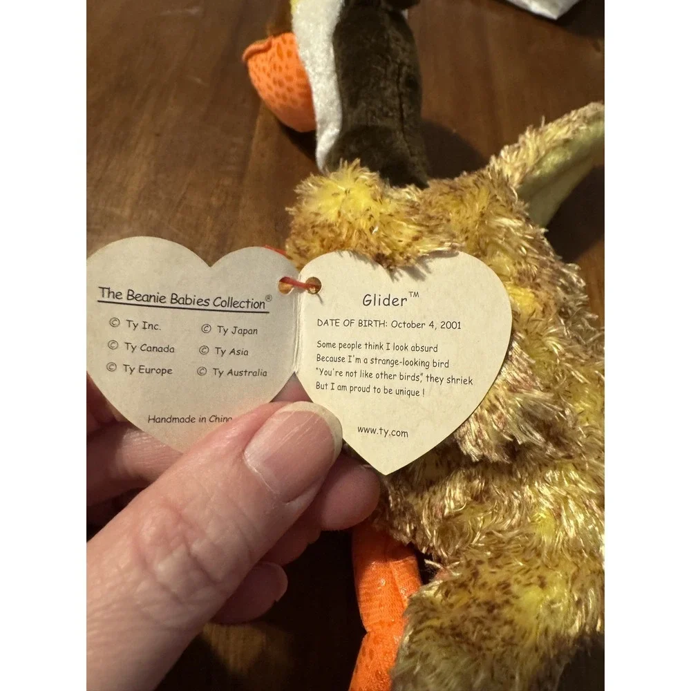 Ty Beanie Babies GLIDER The Pelican, Excellent Condition, Tags Intact